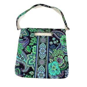Vera Bradley Crossbody Bag Paisley Floral Quilted Cotton Shoulder Purse
